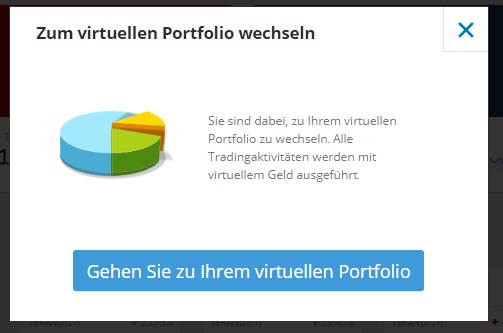 Virtuelles Portfolio bei eToro