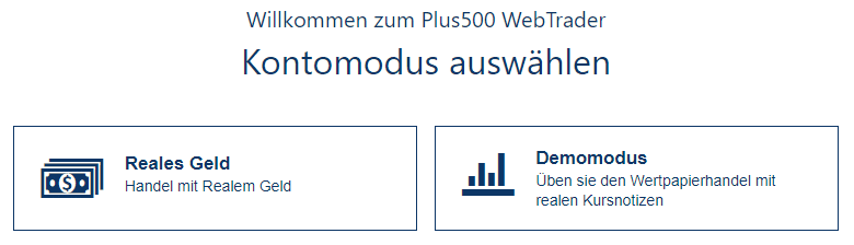 Plus500 Kontomodus