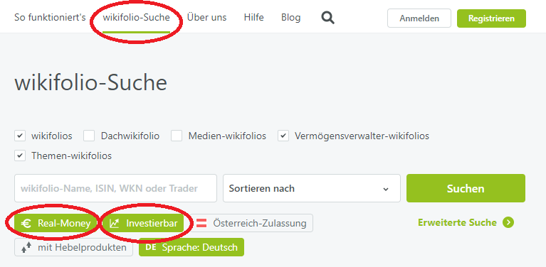 Wikifolio Auswaehlen